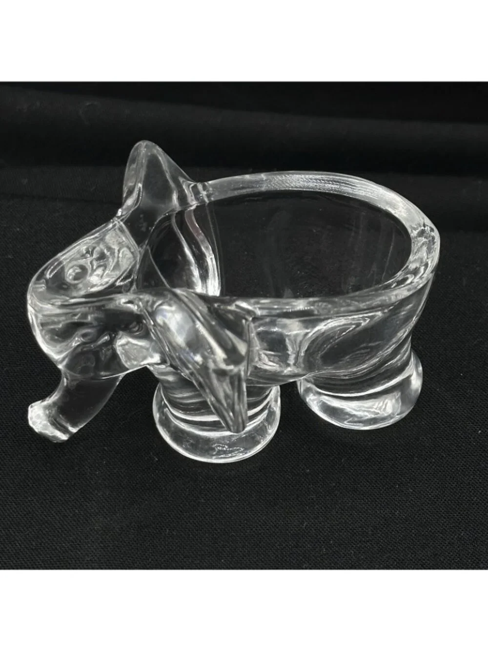 Elephant Ring Holder Glass Trinket Dish Small Jewelry Organizer Decor